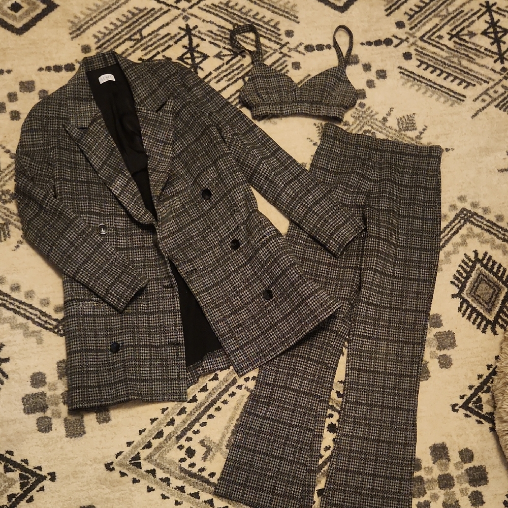 LESET Stili Prince Of Wales Checked Woven Set - Picture 3 of 9